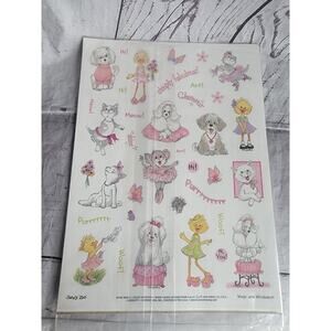 Suzy's Zoo Suzy Spafford Stickers Wags And Whiskers Ballerina 2 sheets New
